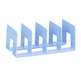 thumbnail image 2 of Acrylic Book Stand Blue, Vertical File Folder Organizer for Classroom, 1 Count, 12.6 x 5.7 Inch, Clear Desktop Document Holder for Magazines, Textbooks, Binder Storage, Home Office, 2 of 4