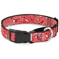 thumbnail image 1 of Buckle-Down Bandana Skulls Red White Martingale Dog Collar, 1 of 1