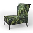 thumbnail image 3 of Designart « Dynamic Ferns Green and Black Contrast II » Fauteuil d'Appoint Rembourré à Fougères Vertes - Fauteuil Moderne pour Chambre, 3 of 7