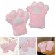 thumbnail image 5 of Guantes de medio dedo Yinane de Franela suave y cálida rosa para actuación cumpleaños novia, 5 of 7