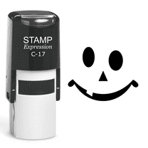 stampexpression - Pumpkin Faces Halloween Self Inking Rubber Stamp - Black Ink (A-60784)