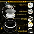 thumbnail image 4 of NUWATT 6 Inch Black Gimbal LED Recessed Lighting Canless Wafer Lights, 5CCT 2700K/3000K/3500K/4000K/5000K, Dimmable, 1050LM, 12W, Downlight Adjustable Recessed Swivel LED Sloped Ceiling Light, 6 Pack, 4 of 10