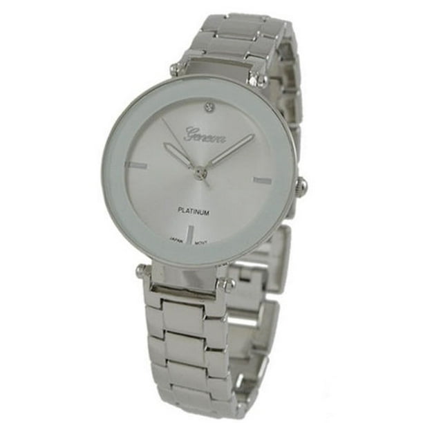 Geneva Geneva Platinum Women's Analog Quartz Silver Tone Stainless