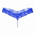 thumbnail image 1 of Braguitas de encaje sexys de un solo color, bragas de masaje con perlas, tanga sexy transparente sin costuras para mujer, 1 of 5