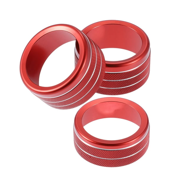 Encendido Volumen Tono 4WD Interruptor Perilla Cubierta para Toyota Rojo (Juego de 3)