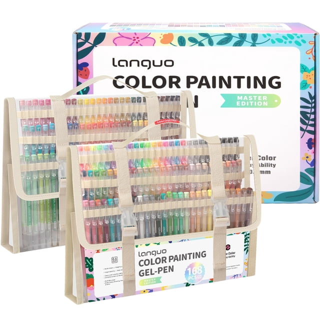 Bolígrafos de gel Joyask, paquete de 168 bolígrafos de colores de 0,6 mm para colorear