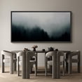 thumbnail image 6 of Large Framed Canvas Print Moody Foggy Landscape Painting with Black and Gray TonesWall Art Decorative Ready to Hang Painting for Living room Bedroom 60x30 inches Black Frame, 6 of 9