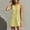 Green, variant on Wovilon Women's Sleeveless Round Neck Shift Dress with Contrast Piping and Button Front, Cotton Linen Blend Casual Summer Mini Dress for Vacation and Daily Wear