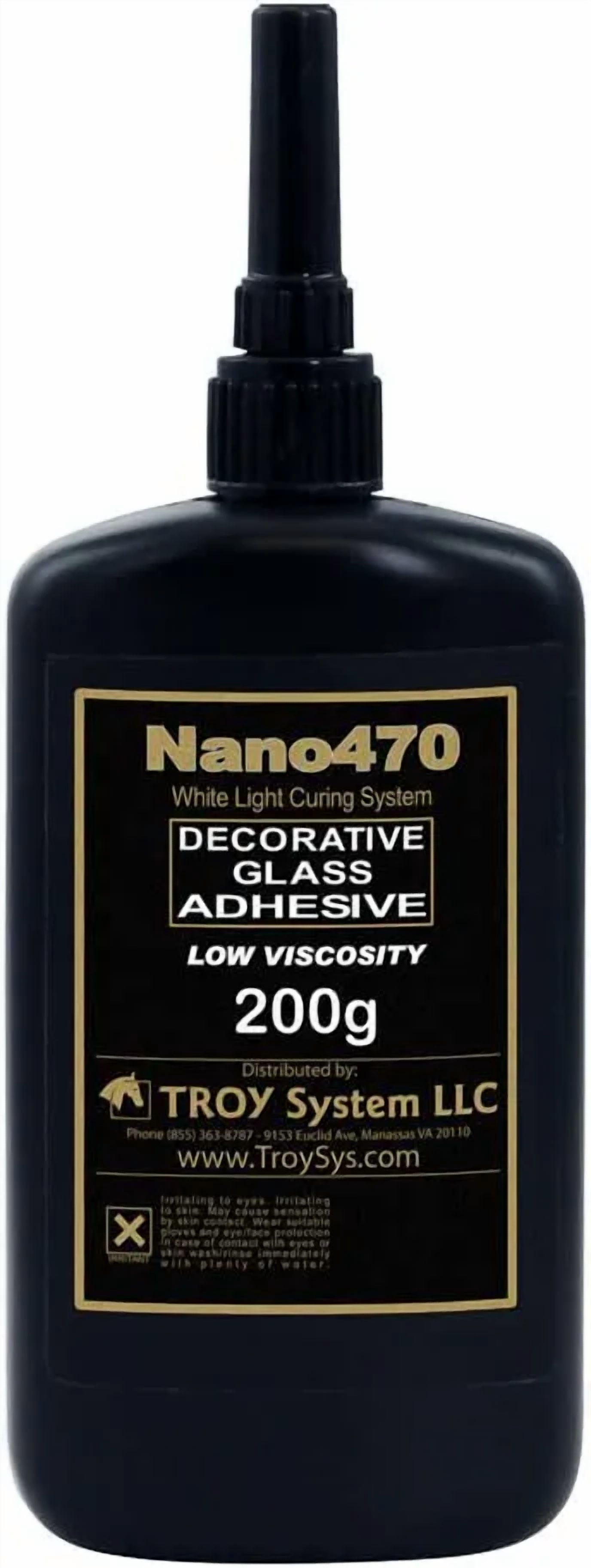 Dulles Glass Nano 470 - Glass to Glass - Decorative -200g - Quick Cure Weight Bearing Strength