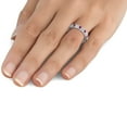 thumbnail image 3 of Pompeii 2 ct Ruby & Diamond Eternity Ring 14K White Gold Womens Stackable Wedding Band, 3 of 3