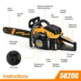 Gas Chainsaw 16 in. 58CC 5820G 2 Stroke Gasoline Powered Chain Saws