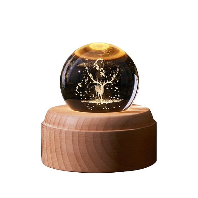 Boule à Neige Musicale de Noël avec Paillettes Tourbillonnantes Rudolph Reindeer