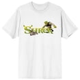 thumbnail image 7 of Shrek Donkey & Shrek Movie Logo Crew Neck Short Sleeve Men's White T-shirt - 5XL, 7 of 7
