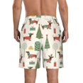 thumbnail image 3 of Naloa Christmas Dachshund Dog Men's Beach Shorts, Surfing shorts, Swim trunks, Quick Dry Swim Trunks for Surfing Beach Fun - Medium, 3 of 9