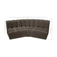 thumbnail image 3 of Meridian Furniture Arc Brown Boucle Fabric Modular Sectional, 3 of 8