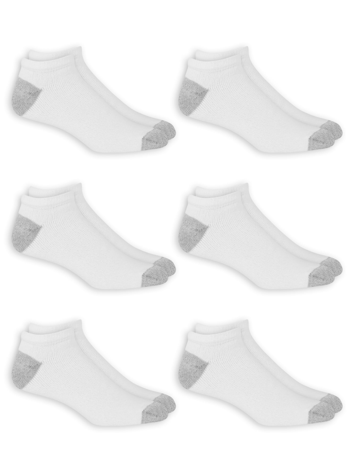 Men's Odor Resistant No Show Socks 6 Pack - Walmart.com