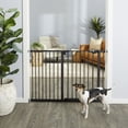 thumbnail image 1 of Steel Pet Safety Gate Pressure Mount Auto Close Wide Barrier Black 30 Inch, 1 of 6