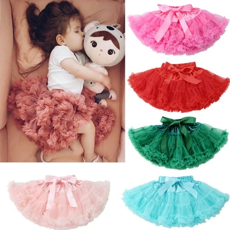 Kids Baby Girl Ruffle Tutu Skirt Petticoat Princess Fluffy Cake Dresses