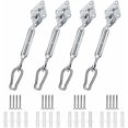 thumbnail image 1 of Dww-44 Pices Kit de Fixation Voile D'ombrage, Kit de Fixation pour Voile de Jardin pour Voile D'ombrage en Acier Inoxydable 304 pour Triangle Carr Rec, 1 of 5