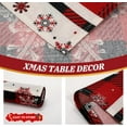 thumbnail image 5 of 12x18Inch Christmas Placemats Buffalo Plaid Snowflakes Place Mats Winter Holiday Washable Table Mats Set of 4 for Home Party Kitchen Dining Decorations, 5 of 7