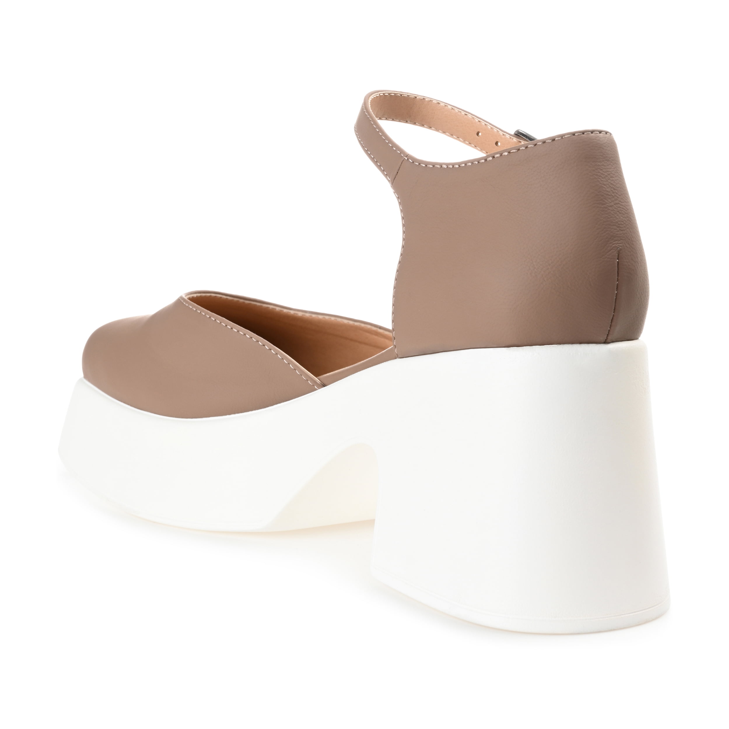 Journee Womens Lizaa Square Toe Ankle Strap Sporty Platform