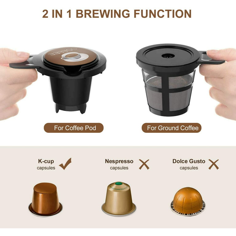 Bonsenkitchen Singles Serve 2 In 1 Compact K-Cup Coffee Maker & Reviews