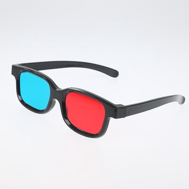 Red Blue 3D Glasses Brand New Black Frame Glasses Family Activity For View Anaglyphic