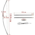 thumbnail image 2 of Traditional Long Bow 25-120 Lbs Takedown Recurve Bow English Longbow for Right Hand and Left Hand for Archery Target Hunting, 2 of 6