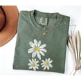 thumbnail image 5 of Daisy Shirt, Boho Floral Graphic Tee, Retro Aesthetic Flower Shirt, Soft Washed Vintage T-Shirt, Spring Shirt for Women, 5 of 6