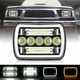 thumbnail image 4 of 5x7'' 7x6'' LED Headlight Hi-Lo Beam Halo DRL For Jeep Cherokee XJ Wrangler YJ, 4 of 5