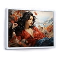 thumbnail image 2 of Designart "Ukiyoe Dreams Reverie of a Woman in Japon Art I" Japanese Floater Framed Wall Art Living Room, 2 of 7