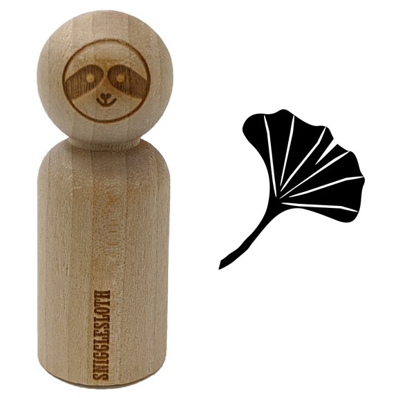 Ginkgo Leaf Rubber Stamp for Scrapbooking Crafting Stamping - Small 3/4 Inch