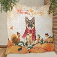 thumbnail image 3 of Happy Thanksgiving German Shepherd with Turkey Pumpkins Autumn Vibes Quilt Blanket Alsatian Dog Lover Gifts Cozy Comforter Throw Blanket - 12018, 3 of 5