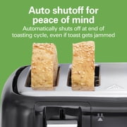 Hamilton Beach 4-Slice Toaster with Extra-Wide Slots, Toast Boost, and Removable Crumb Tray, Black