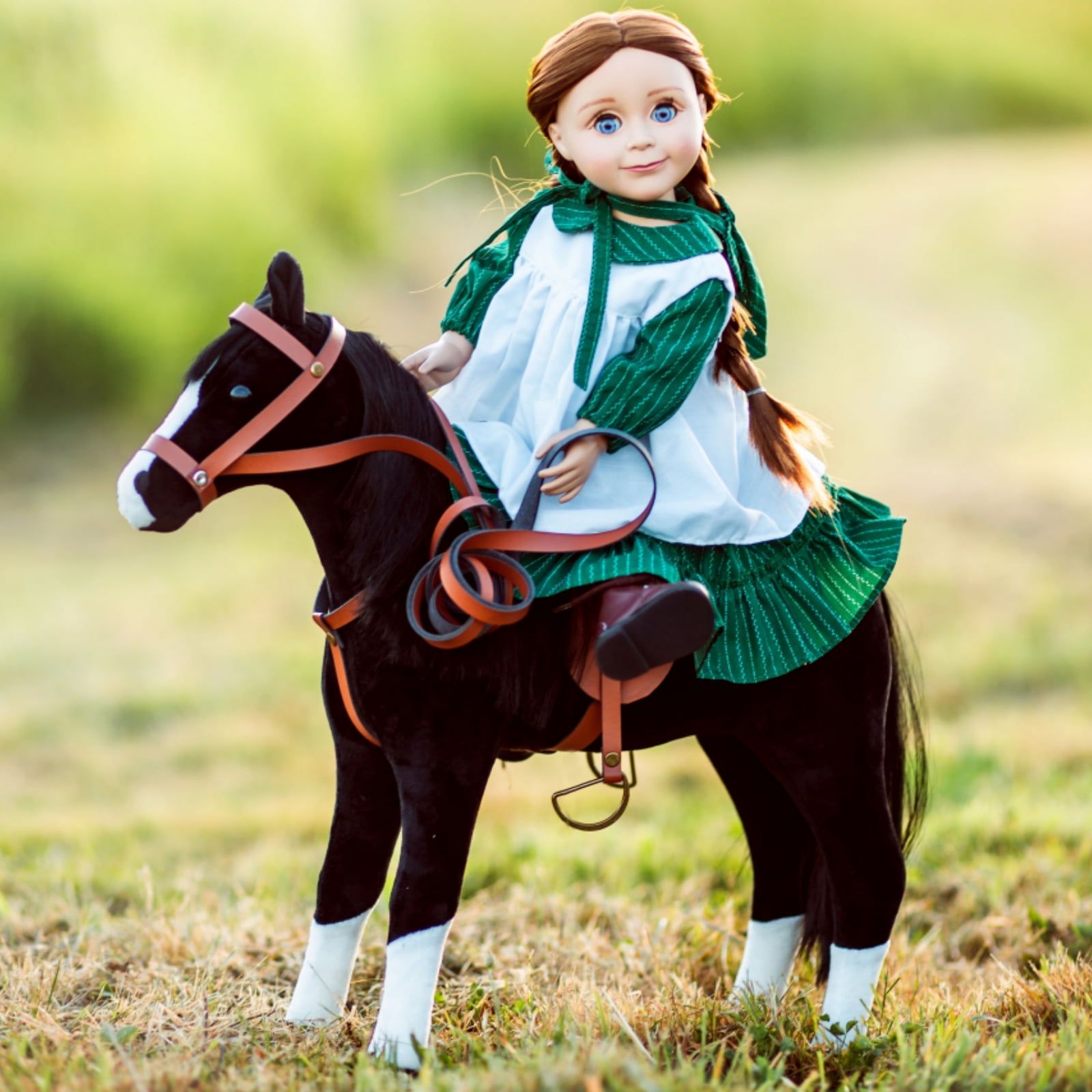 The Queen's Treasures 18 inch Doll Clothes,  Little House on The Prairie Dress Outfit, Realistic 1880's Design Prairie Dress & Bonnet with White Apron, Compatible For Use With American Girl Dolls