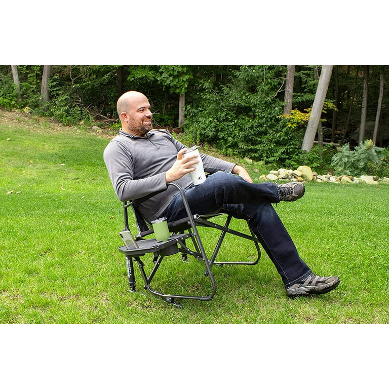 GCI Outdoor Freestyle Rocker XL Portable Folding Rocking Chair, Outdoor  Camping Chair With Side Table