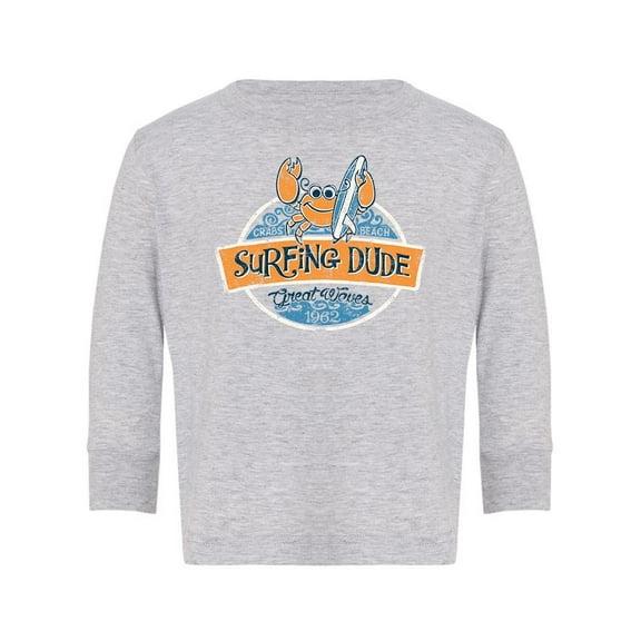 Surfing Dude Great Waves Long Sleeve Toddler -Image by Shutterstock,  3 Toddler