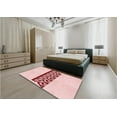 thumbnail image 4 of Ahgly Company Indoor Square Patterned Pink Bubble Gum Pink Area Rugs, 5' Square, 4 of 6
