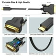 thumbnail image 3 of Benfei usb c to dvi cable 6 ft, usb type-c [thunderbolt 3/4] compatible with iphone 15 pro/max, macbook pro/air 2023, ipad pro, imac, s23, xps 17, surface book 3 and more, 3 of 8