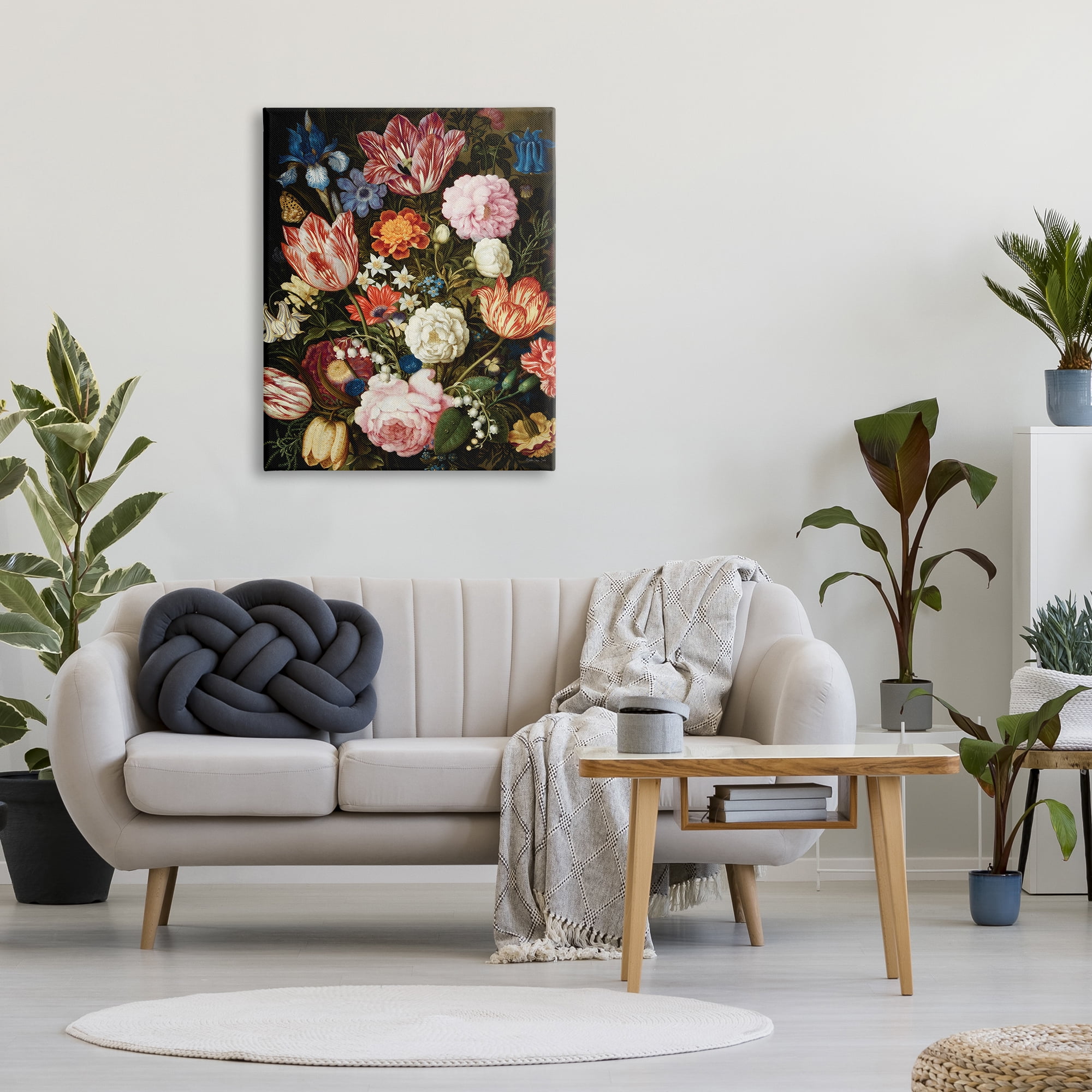 Stupell Industries Mixed Vintage Bouquet Botanical & Floral Painting Gallery Wrapped Canvas Print Wall Art, 30 x 40