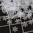 thumbnail image 4 of 2 bolsas 600 piezas de copos de nieve navideños, confeti de copos de nieve para fiestas navideñas, 4 of 4