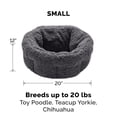 thumbnail image 3 of FurHaven Pet Products Warming Hi-Lo Cuddler Snuggle Terry Pet Bed - Charcoal Gray, Small - 20", 3 of 13