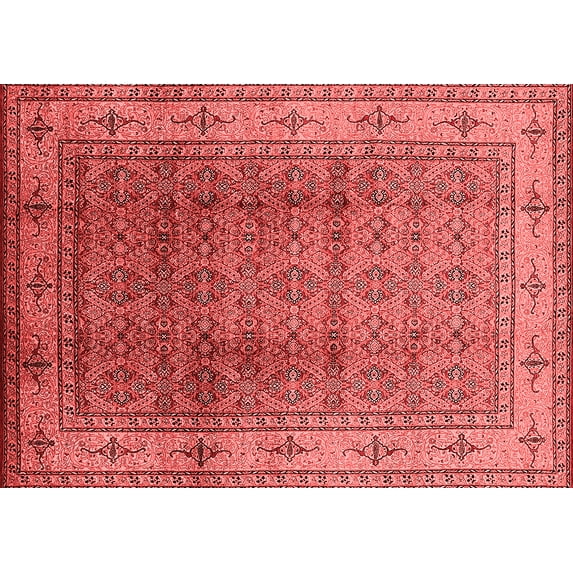 Ahgly Company Indoor Rectangle Oriental Red Industrial Area Rugs, 4' x 6'