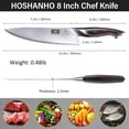 thumbnail image 3 of Kitchen Knife in Japanese High Carbon Steel, High-Class Chef's Knife 8 inch Professional Cooking Knife, Non-Slip Ultra Sharp Knives with Ergonomic Handle, 3 of 5