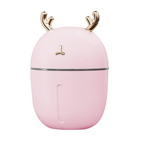 

Air Humidifier USB Aroma Diffuser Portable Face Skin Moisturizing Humidifier for Home Office 300ml Pink