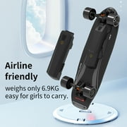 Exway Wave Belt Electric Skateboard, Travel-friendly, Speed 23mph, Range 12miles, Wheels 85mm, for Adults