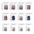 thumbnail image 5 of 4th of July Press on Nails Short Square Independence Day Fake Nails with Glitter, 5 of 5