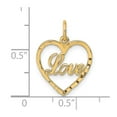 thumbnail image 3 of Finest Gold 10K Yellow Gold Polished Love Heart Pendant, 3 of 3