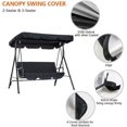 thumbnail image 2 of Swing Cover Set, 210D Waterproof Oxford Cloth Swing Seat Cover Outdoor Durable Rainproof Dustproof Oxford Cloth, 56 x 47 x 7 inch (1 Top Cover Only, B, 2 of 5