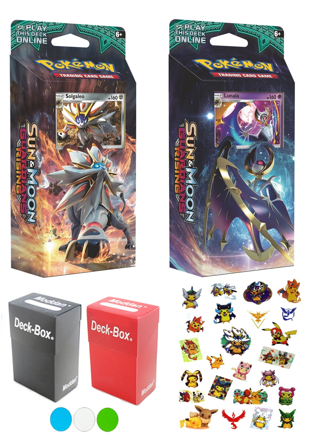 Pokemon Center Sun & Moon Solgaleo & Lunala Deck Box